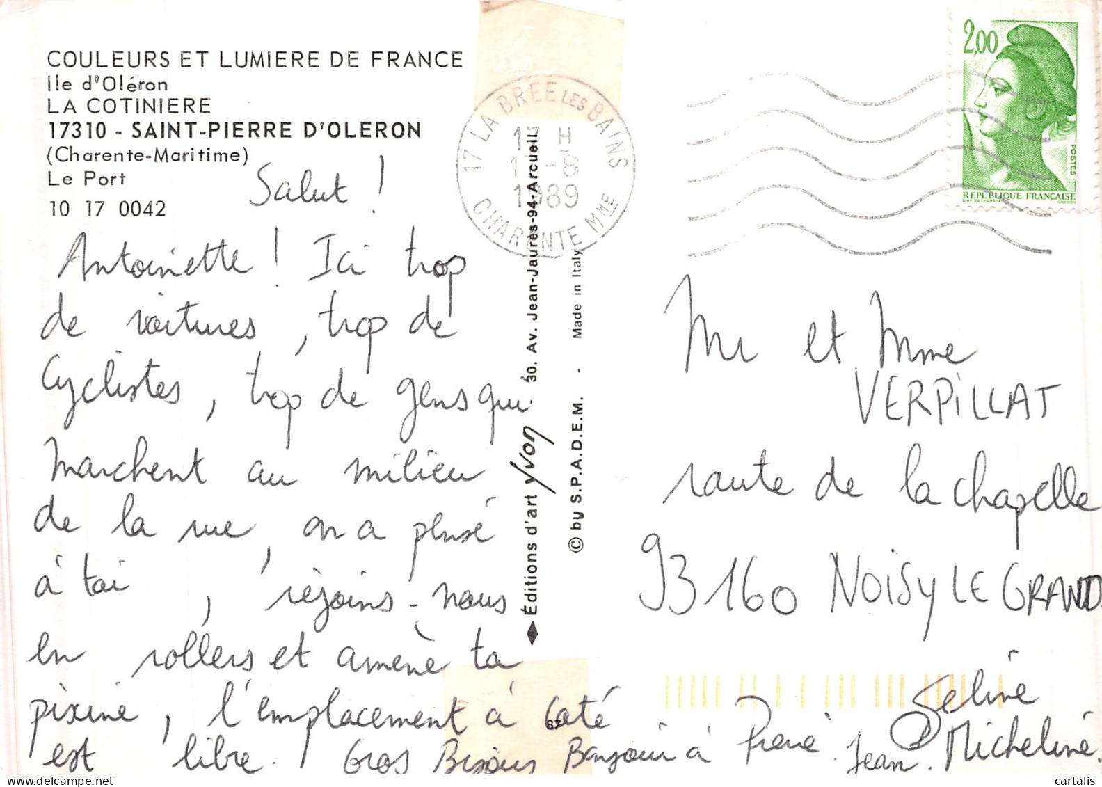 17-SAINT PIERRE D OLERON-N° 4455-C/0343 - Saint-Pierre-d'Oleron