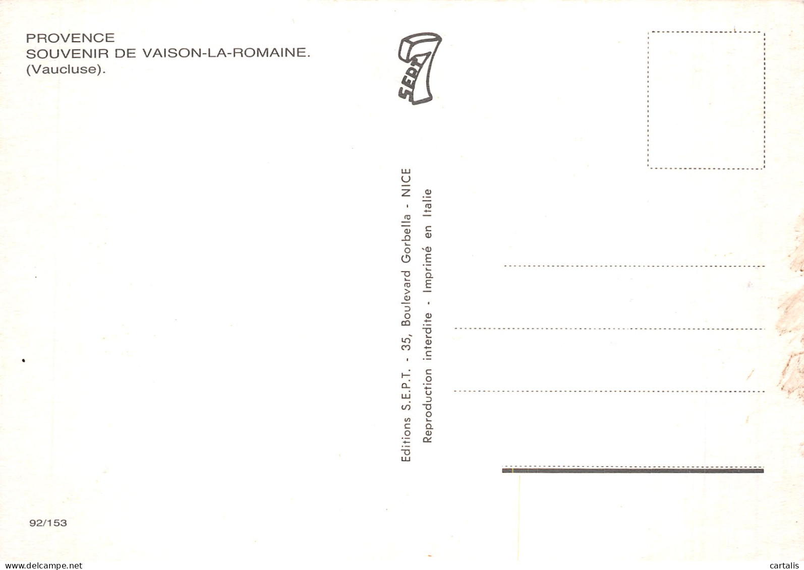 84-VAISON LA ROMAINE-N° 4457-A/0389 - Vaison La Romaine