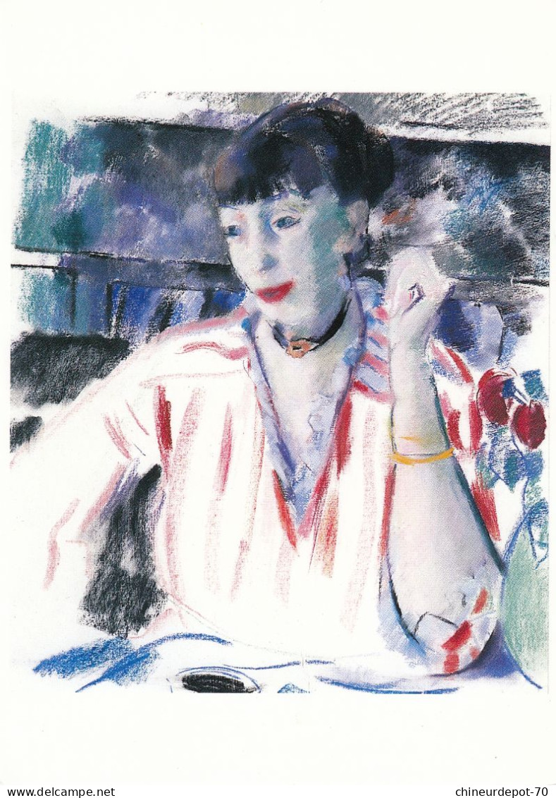 PEINTURE     RIK WOUTERS   FEMME AU CORSAGE RAYE - Peintures & Tableaux