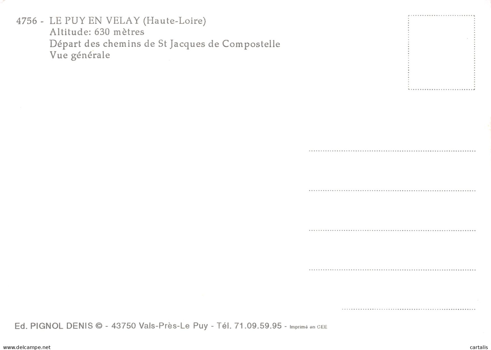 43-LE PUY EN VELAY-N° 4457-A/0155 - Le Puy En Velay