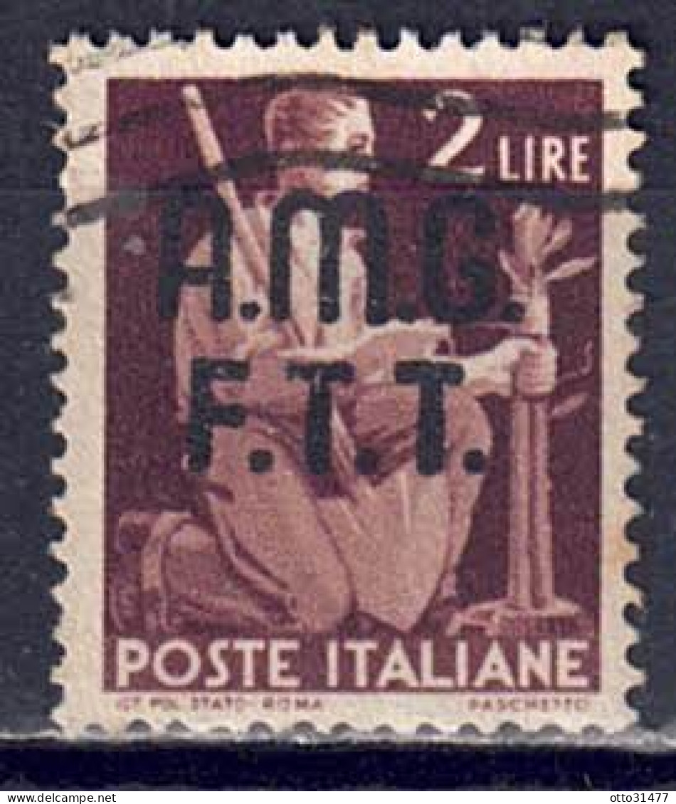 Italien / Triest Zone A - 1947 - Serie Demokratie, Nr. 4, Gestempelt / Used - Afgestempeld