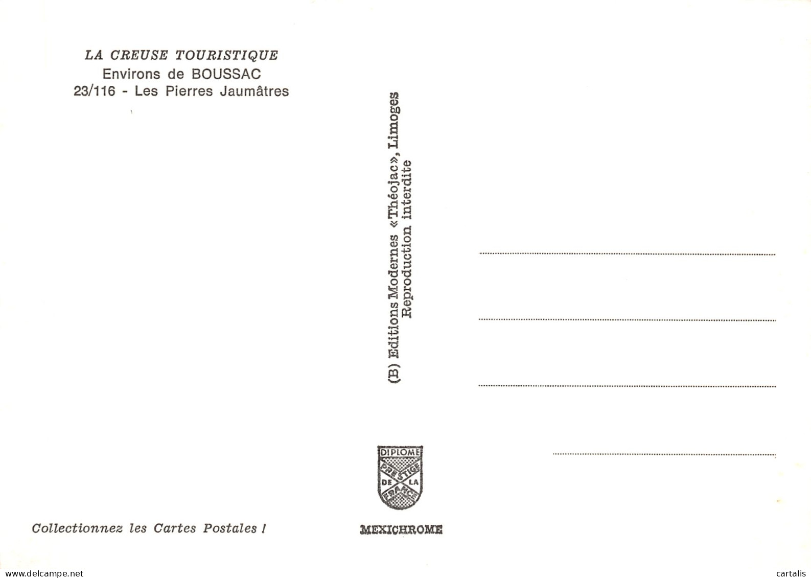 23-TOULX SAINTE CROIX LES PIERRE JAUMATRES-N° 4456-D/0045 - Otros & Sin Clasificación