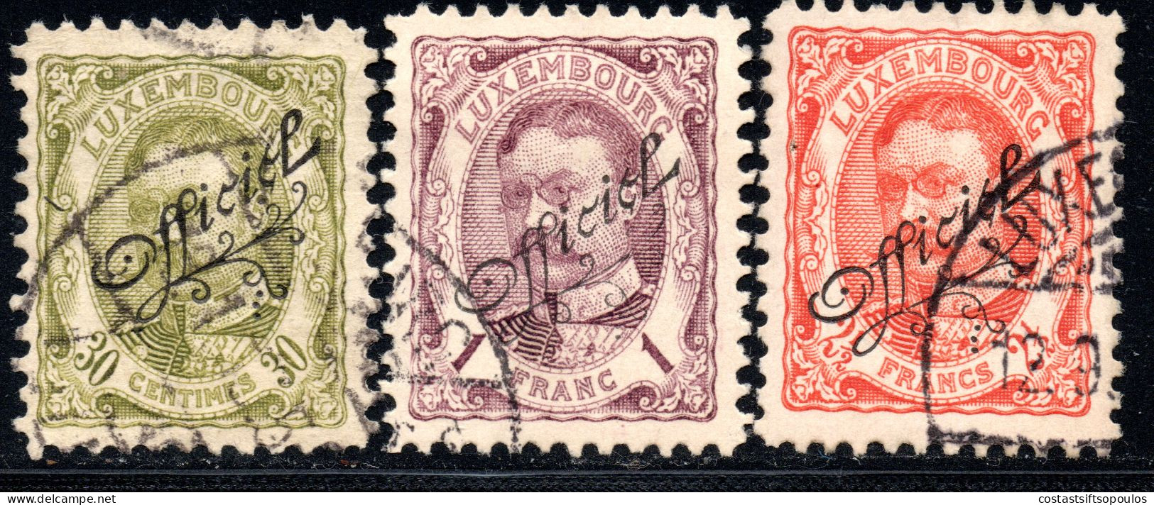 2994.1908-1919 OFFICIAL 30c,1 FR.2.5 FR LOT - Servizio