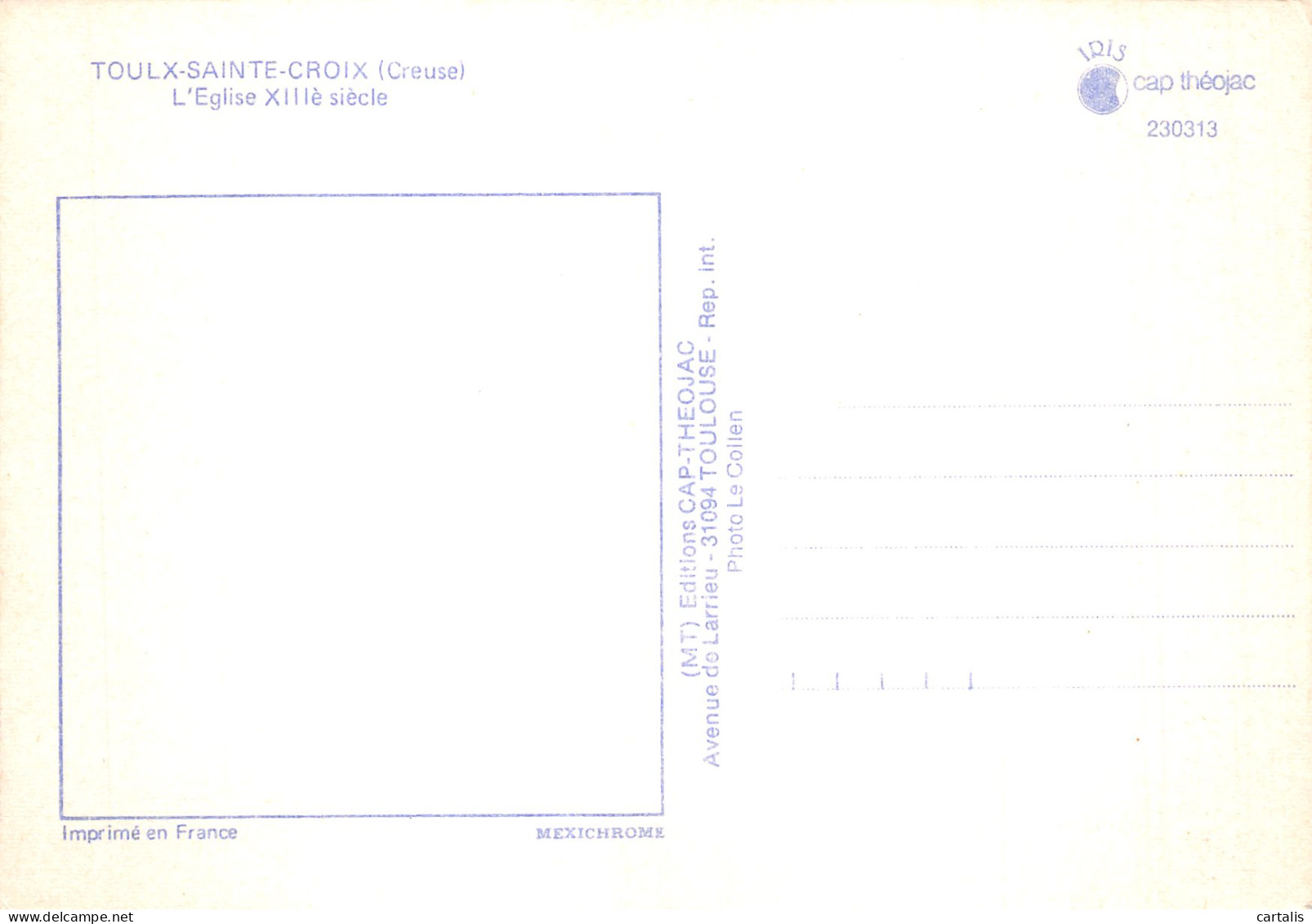 23-TOULX SAINTE CROIX-N° 4456-C/0397 - Otros & Sin Clasificación