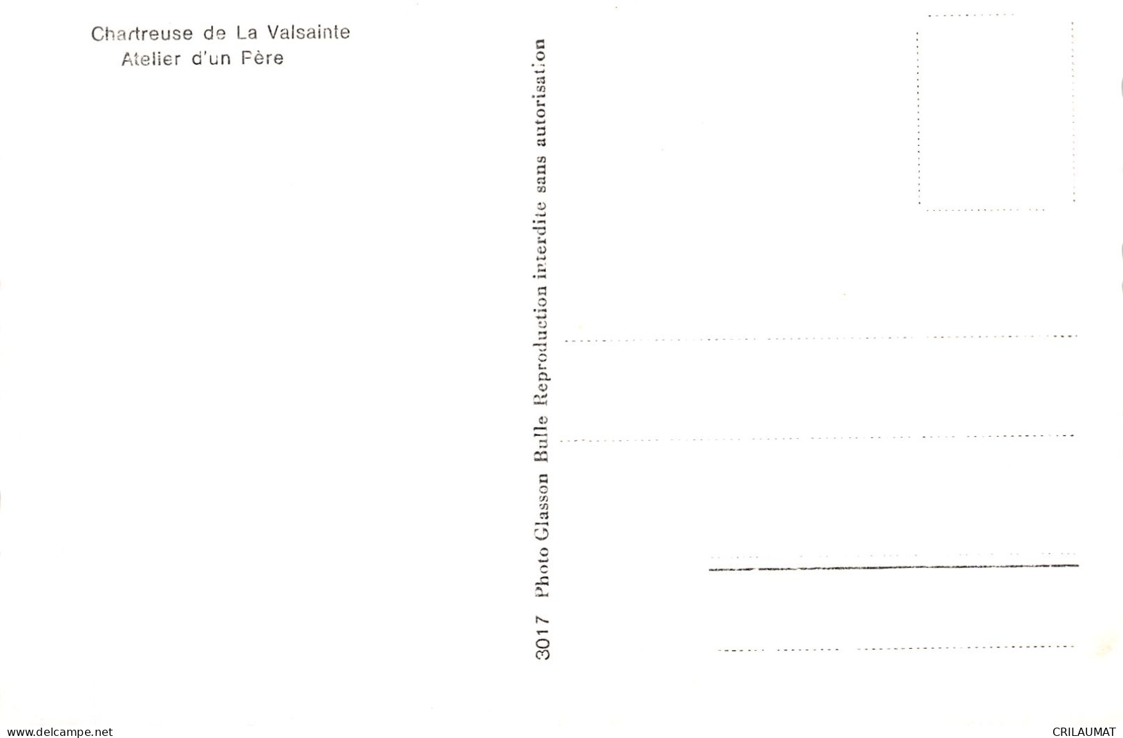 ET-SUISSE CHARTREUSE DE LA VALSAINTE-N°T5087-G/0373 - Vals