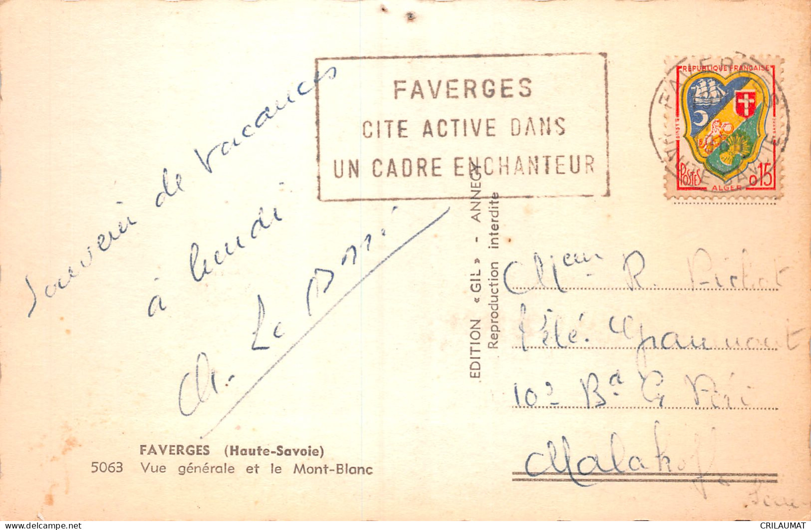 74-FAVERGES-N°T5087-F/0323 - Faverges