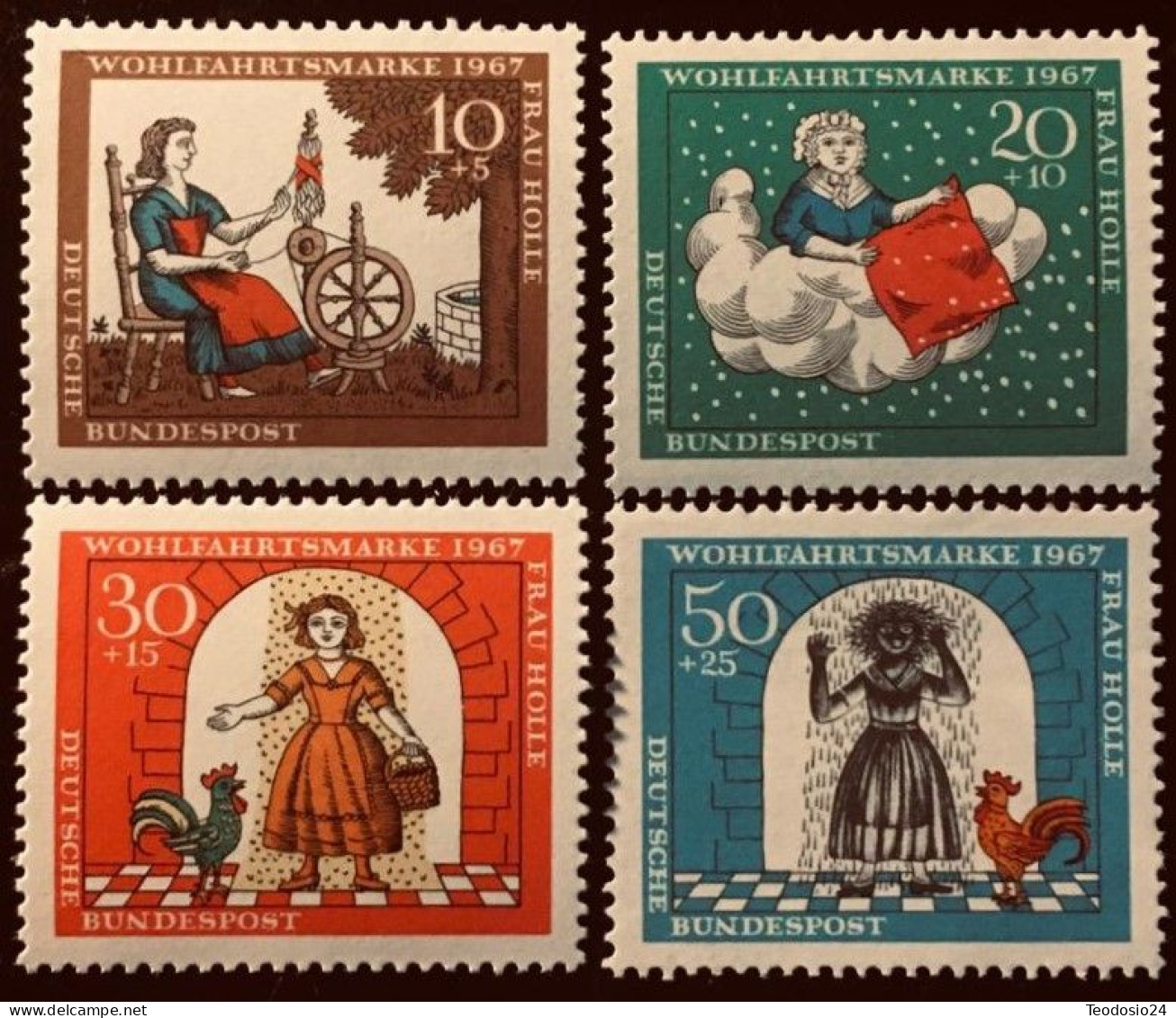 ALEMANIA FEDERAL 1967 MI 538 A 541 ** - Unused Stamps