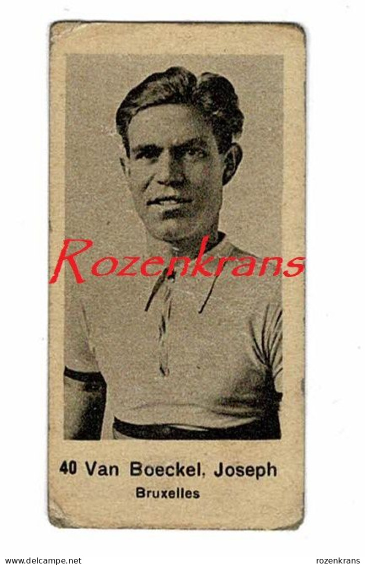 Chromo Belgisch Wielrenner Coureur Cycliste Belge Cycling Joseph Van Boeckel Brussel (⁰ Bruxelles ? ⴕ ...) Jaren '30 - Cycling