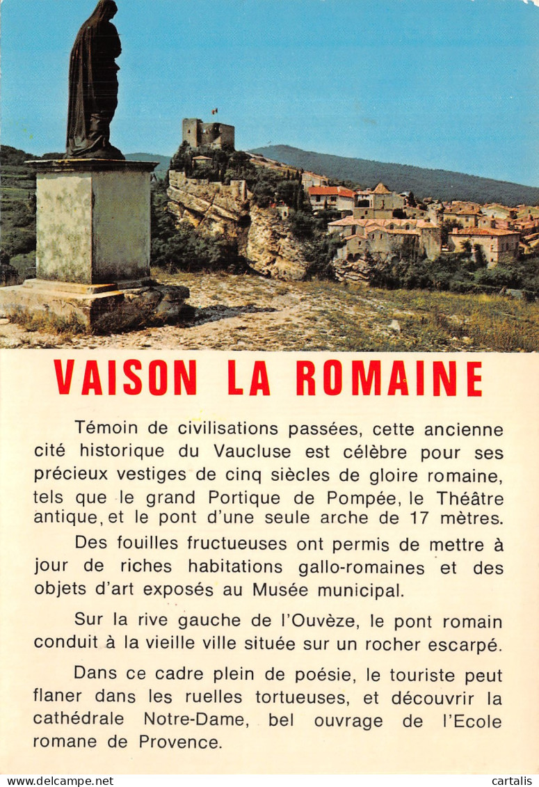 84-VAISON LA ROMAINE-N° 4457-B/0393 - Vaison La Romaine