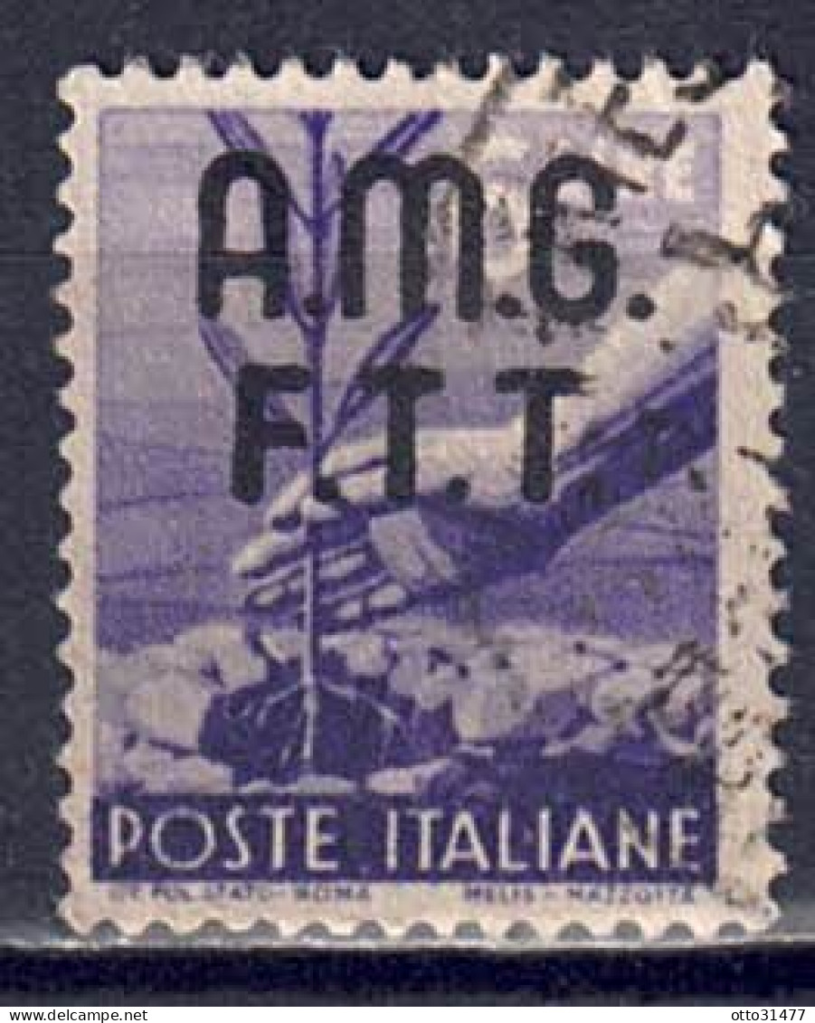 Italien / Triest Zone A - 1947 - Serie Demokratie, Nr. 8, Gestempelt / Used - Oblitérés
