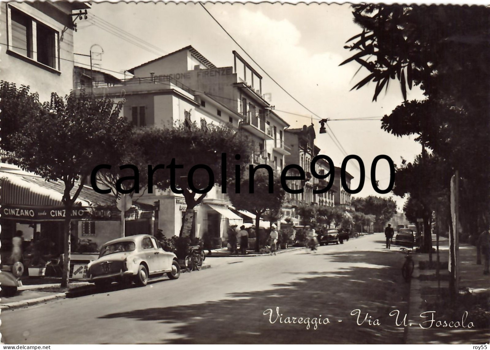 Toscana-viareggio Via U.foscolo Animata Bella Veduta Via Anni 60 - Viareggio