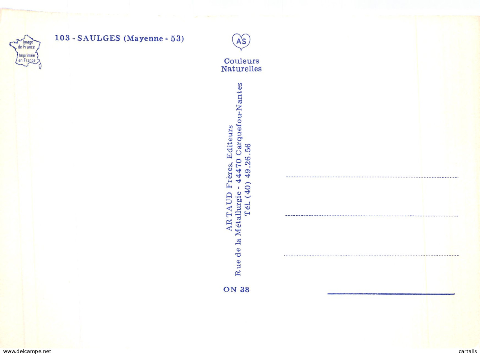 53-SAULGES-N° 4458-A/0055 - Otros & Sin Clasificación