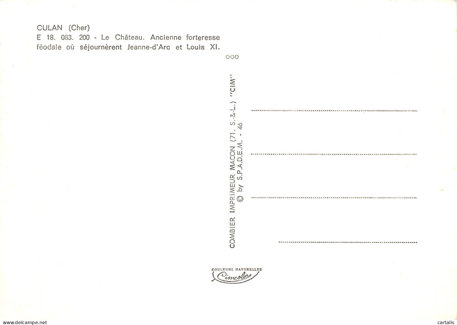 18-CULAN-N° 4458-D/0165 - Culan