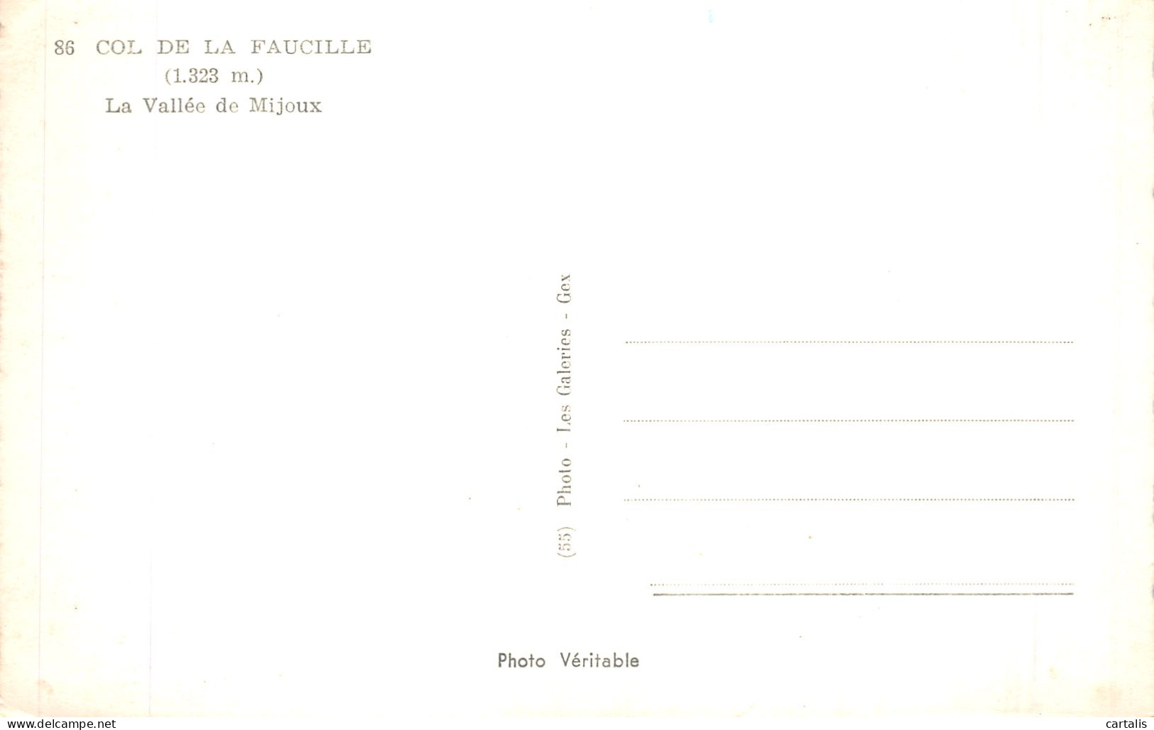 01-COL DE LA FAUCILLE-N°4459-B/0355 - Non Classés