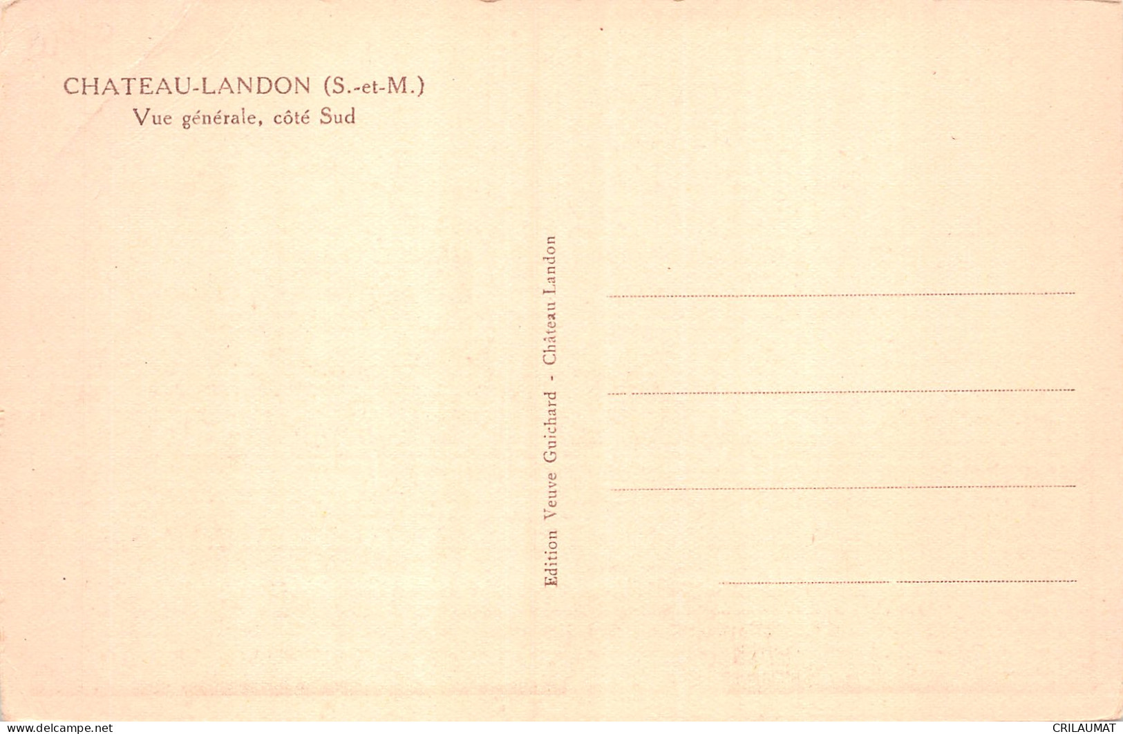 77-CHÂTEAU LANDON -N°T5088-H/0297 - Chateau Landon