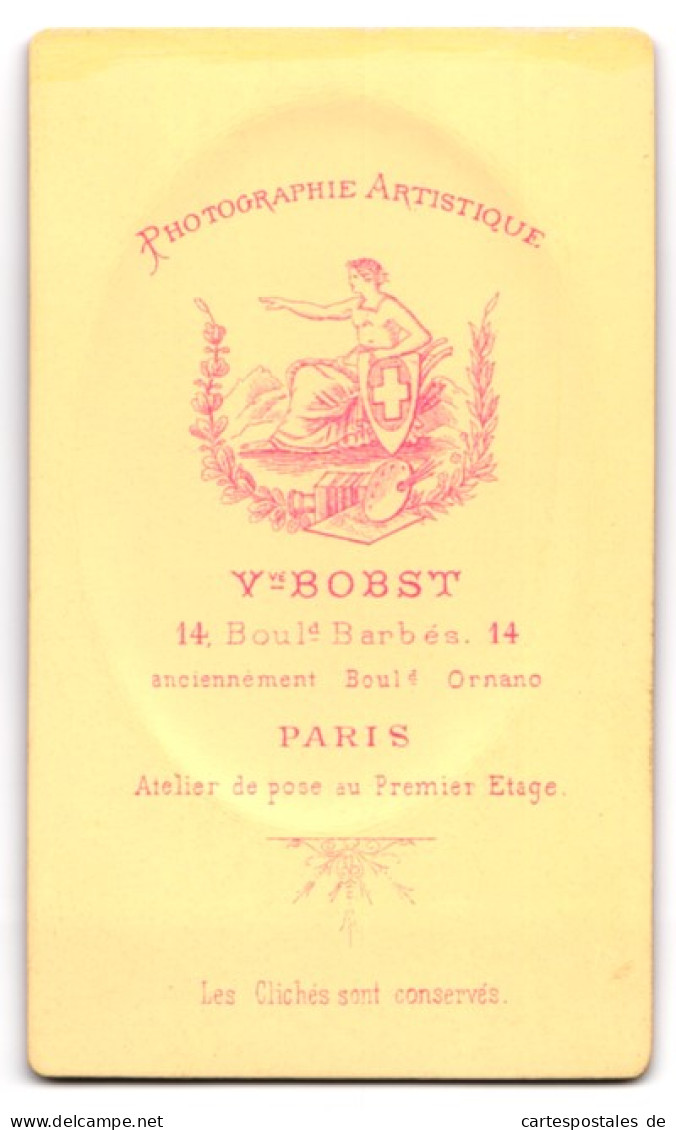 Photo Vve. Bobst, Paris, 14. Bould Barbes, Attraktiver Dunkelhaariger Franzose Avec Vollbart  - Anonieme Personen