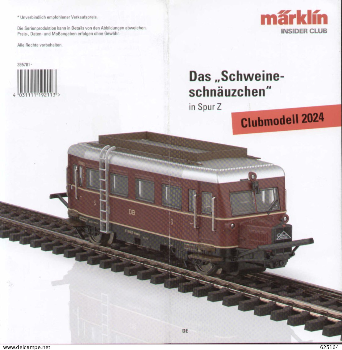 Catalogue MÄRKLIN 2024 INSIDER CLUBMODELL SPUR Z Das Schweine-schnäuzchen - Tedesco