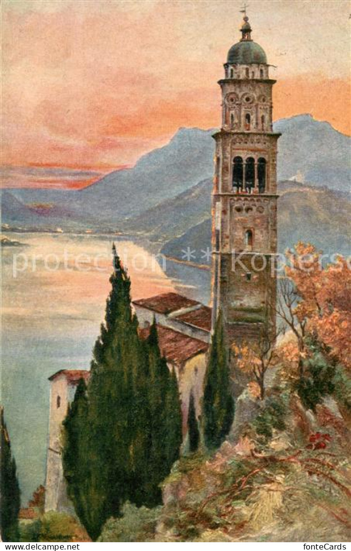 13718525 Morcote Lago Di Lugano Chiesa Panorama Morcote Lago Di Lugano - Autres & Non Classés