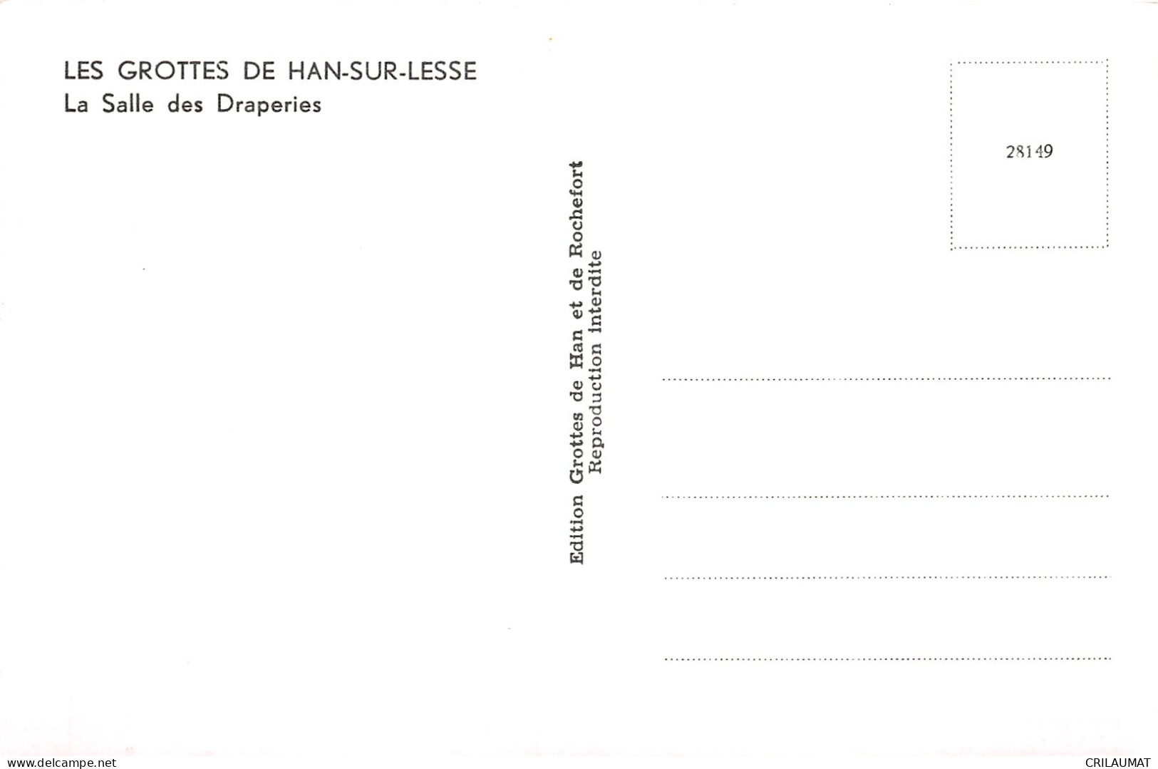 ET-BELGIQUE HAN SUR LESSE-N°T5089-D/0019 - Andere & Zonder Classificatie