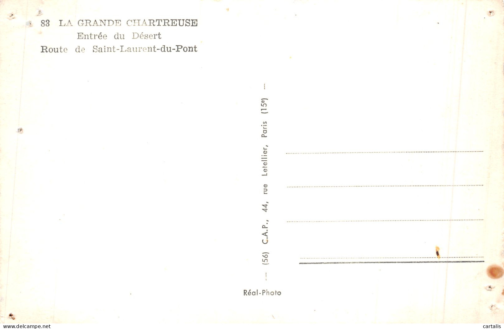 38-LA GRANDE CHARTREUSE-N°4460-A/0275 - Autres & Non Classés