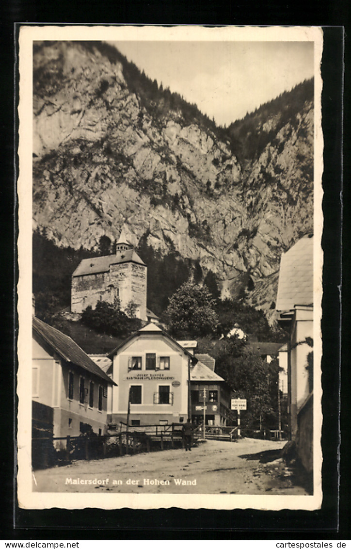 AK Maiersdorf /Hohe Wand, Gasthaus Und Fleischhauerei Josef Kamper Bei Der Kirche  - Autres & Non Classés