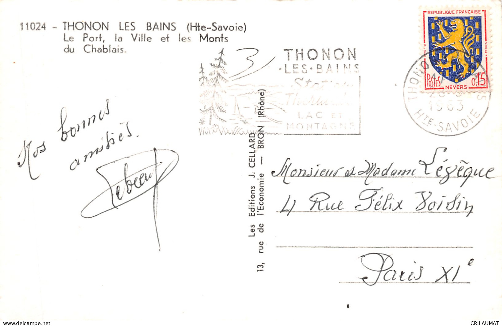 74-THONON LES BAINS-N°T5089-F/0321 - Thonon-les-Bains