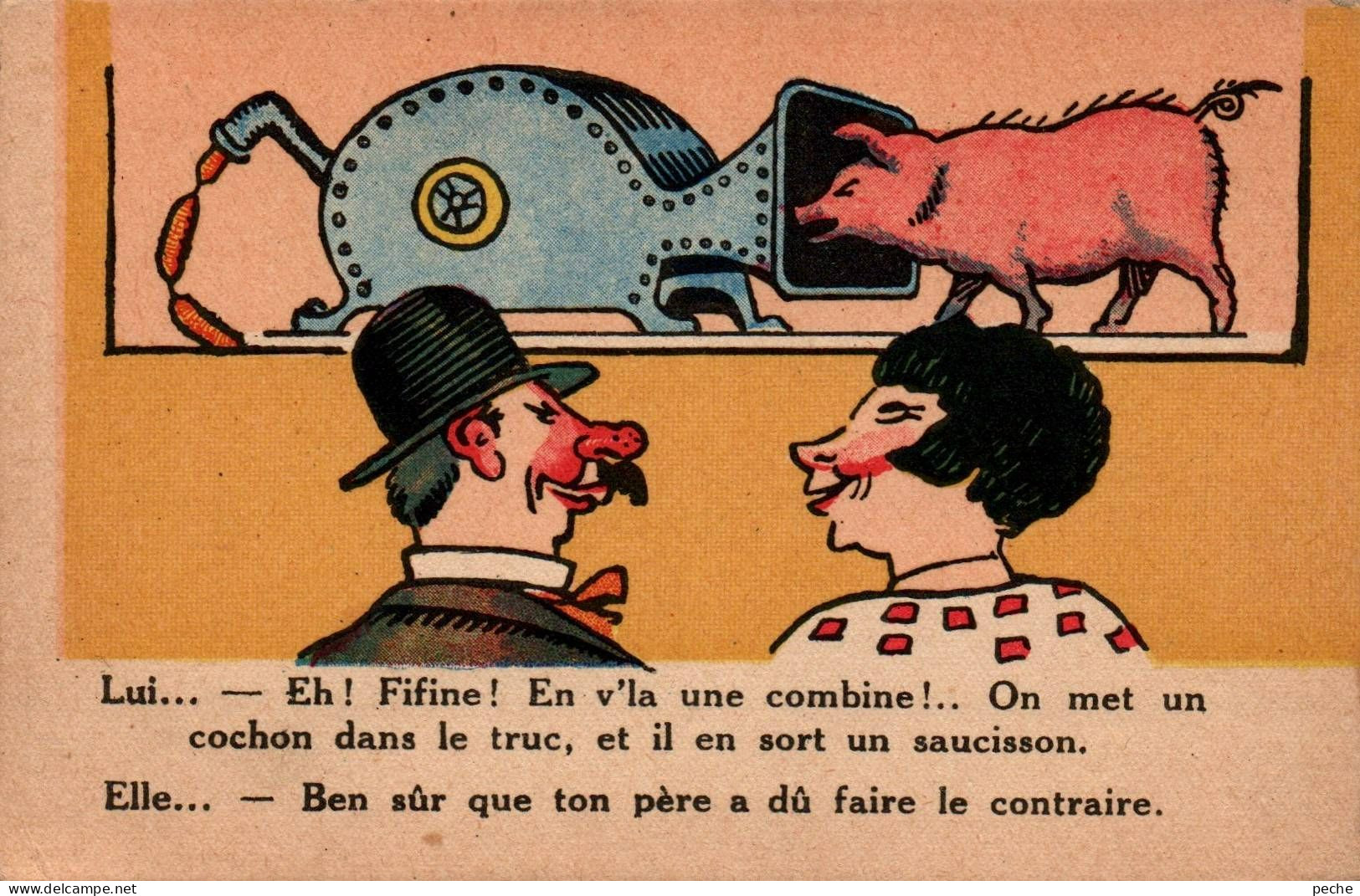 N°1482 W -cpa Illustrateur -humoristique -cochon- - Maiali