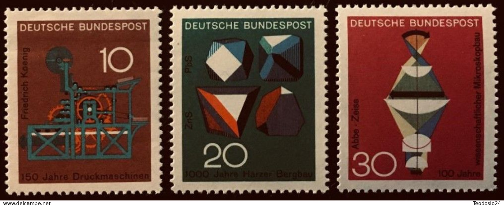 Alemania 1968. Mi 546-548 ** - Neufs
