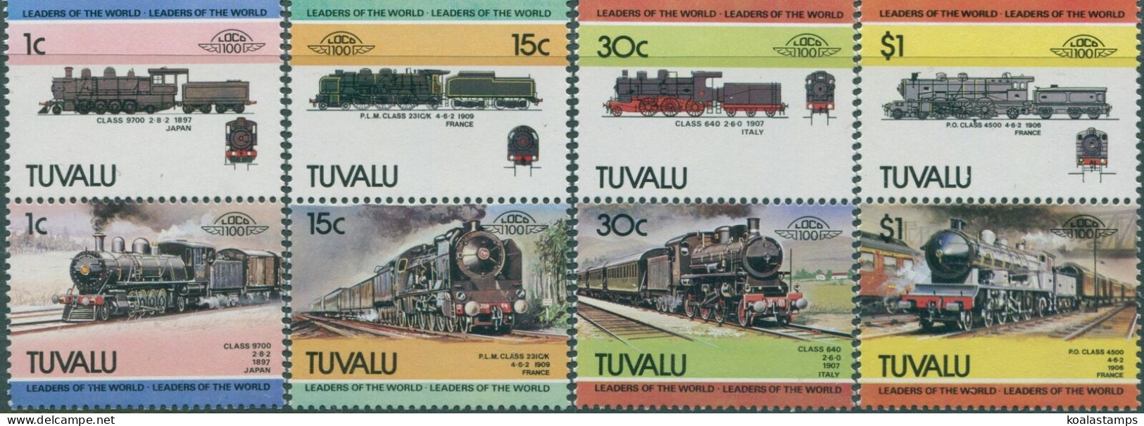 Tuvalu 1984 SG273-280 Locomotives Set MNH - Tuvalu (fr. Elliceinseln)