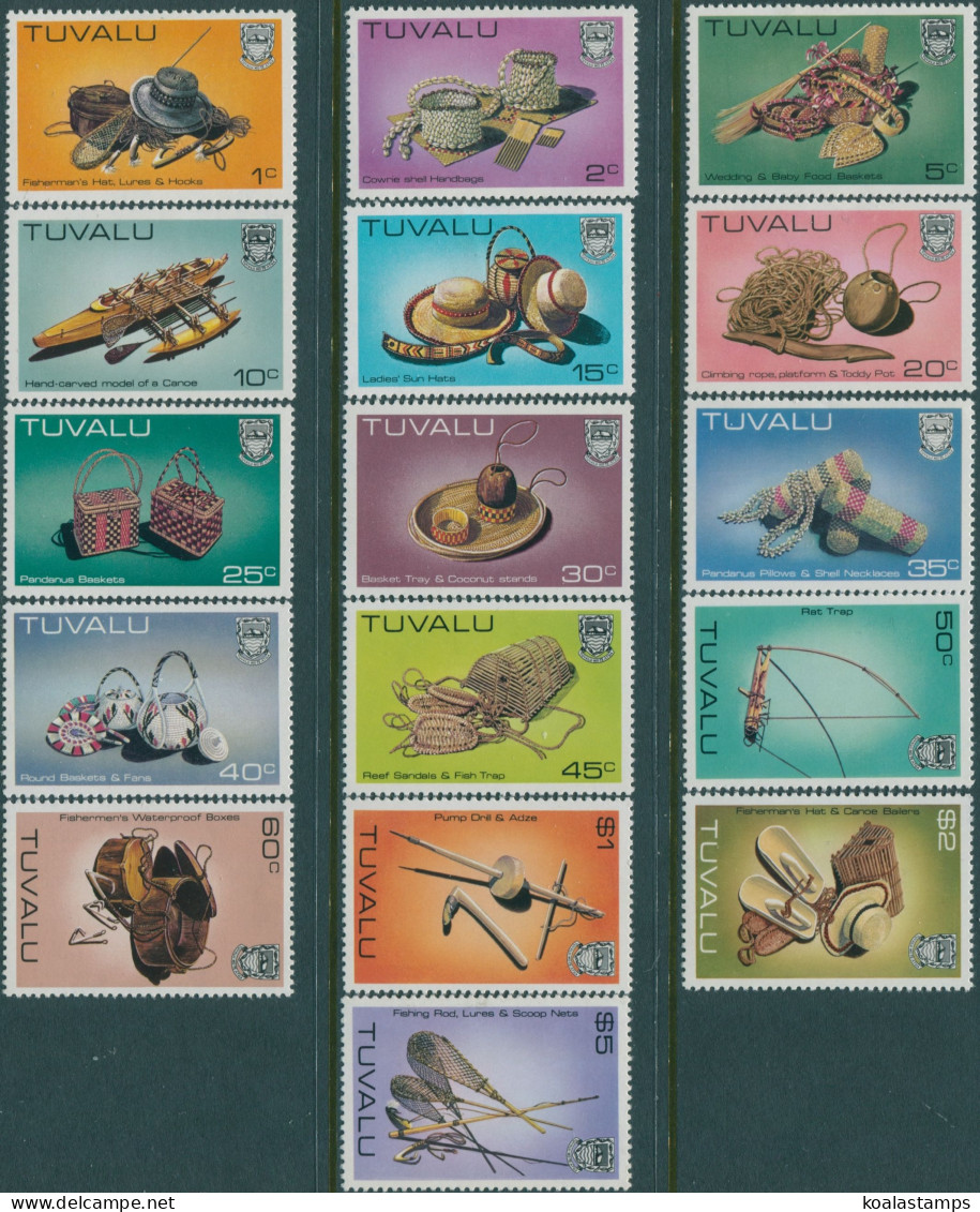 Tuvalu 1983 SG200-212 Handicrafts Set MNH - Tuvalu