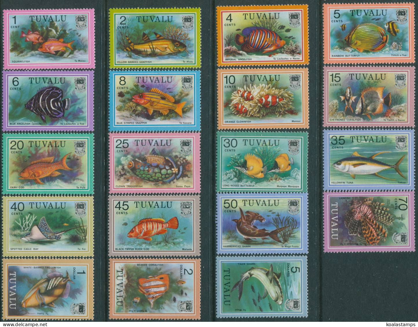 Tuvalu 1979 SG105-122 Fish Set MNH - Tuvalu