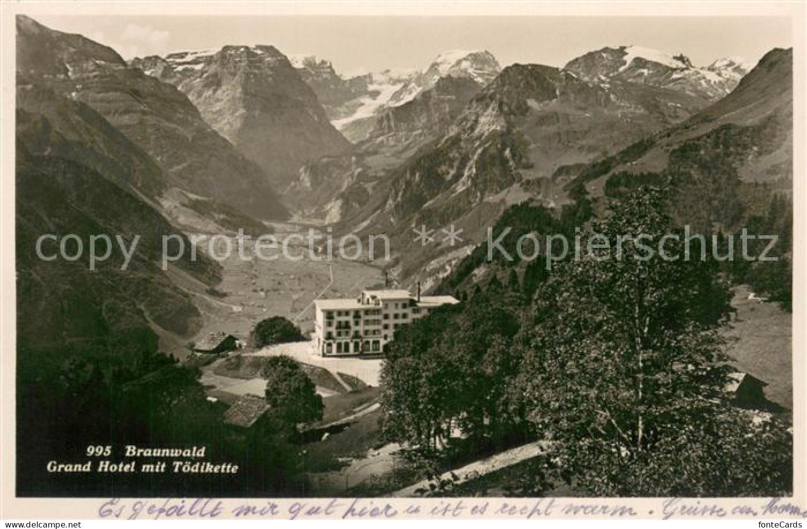 13710835 Braunwald GL Grand Hotel Mit Toedikette Braunwald GL - Sonstige & Ohne Zuordnung