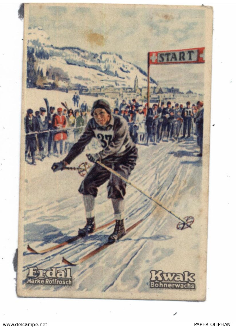 OLYMPIA 1928 SANKT MORITZ - Otto Wahl Langlauf, Erdal Sammelbild / Cinderella - Giochi Olimpici