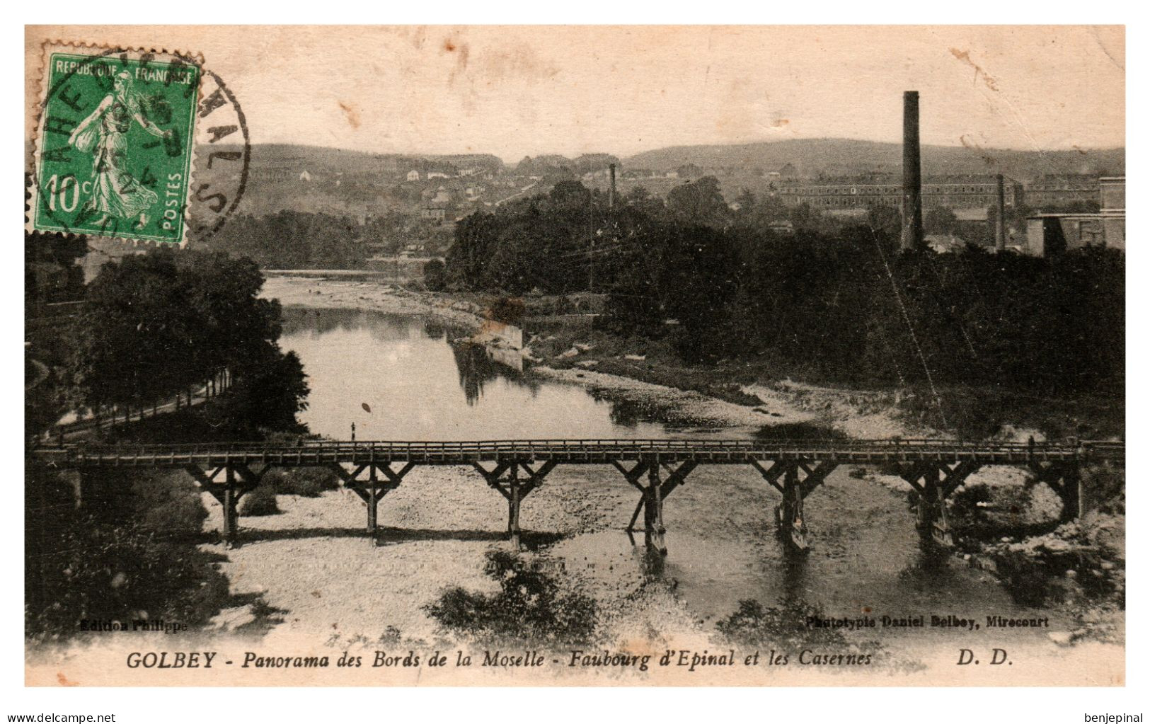 Golbey -  Panorama Des Bords De La Moselle - Faubourg D'Epinal Et Les Casernes - Golbey