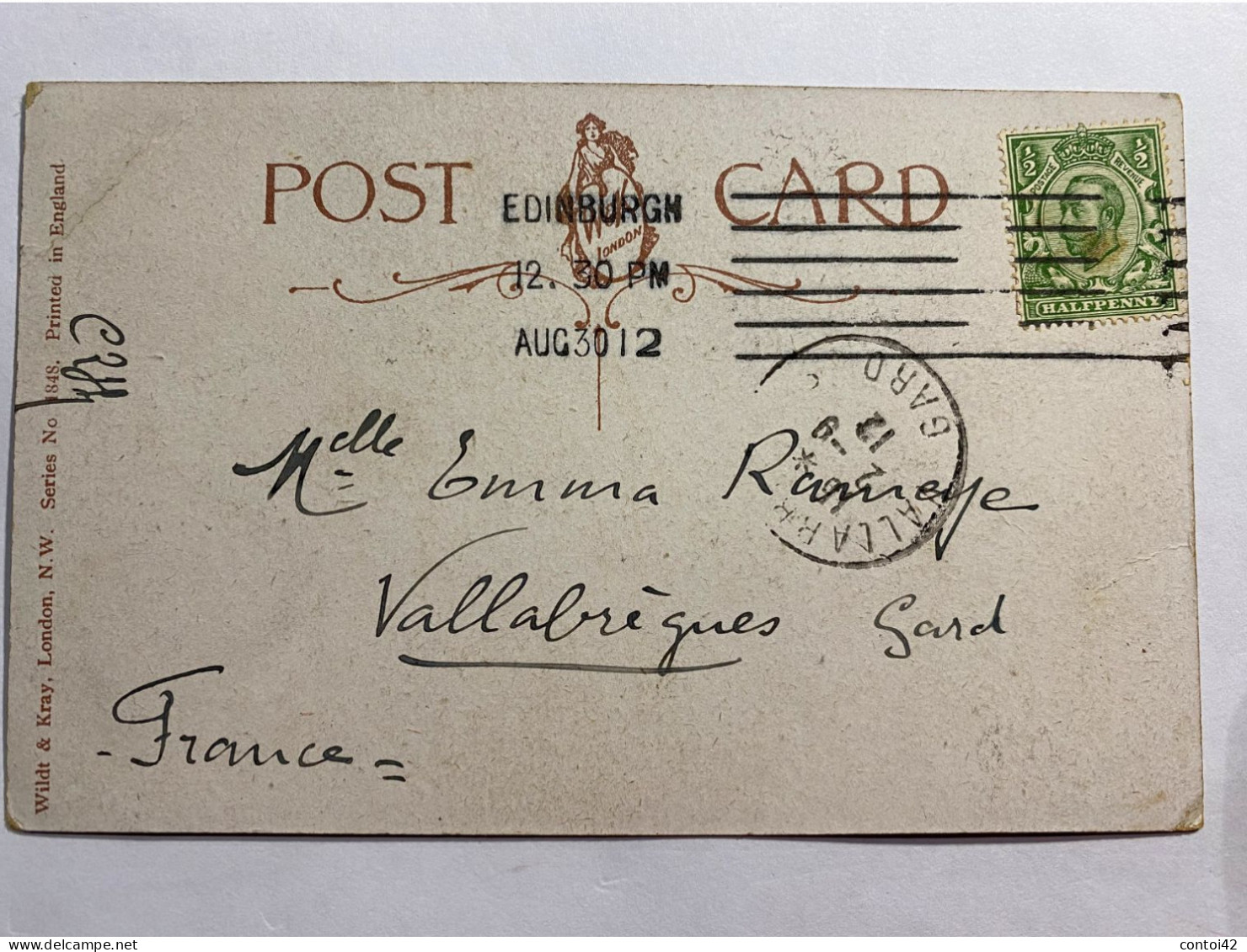 POST CARD EDINBURGH 1912 THE CLAN MACLACHLAN ECUSSON ECOSSE - Sonstige & Ohne Zuordnung