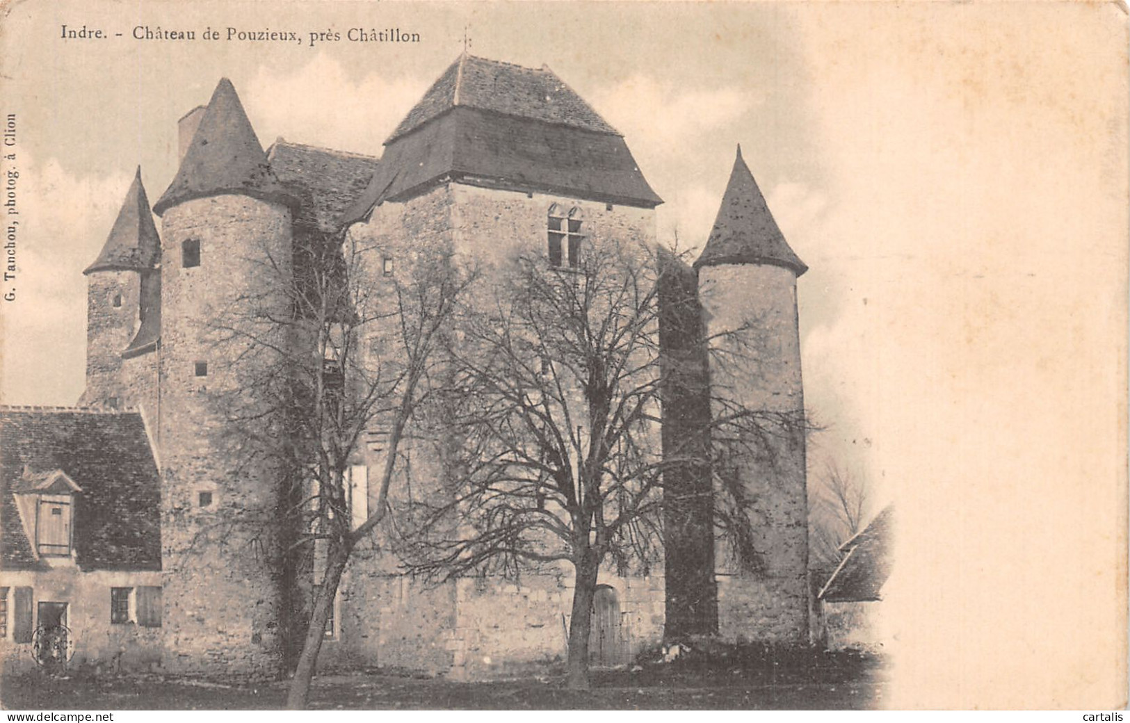 36-CHATILLON SUR INDRE CHATEAU DE POUZIEUX-N°4461-A/0119 - Other & Unclassified