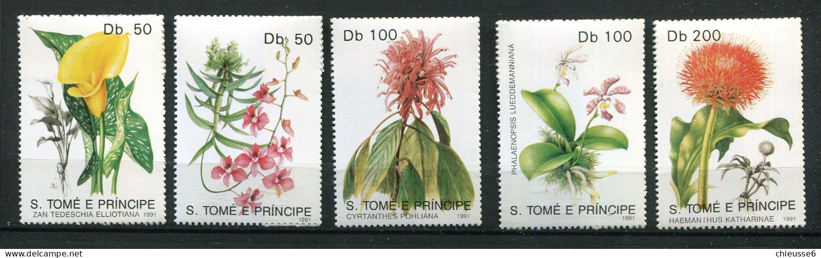 S. Tome  ** N° 1052 à 1056 - Fleurs - Sao Tome Et Principe