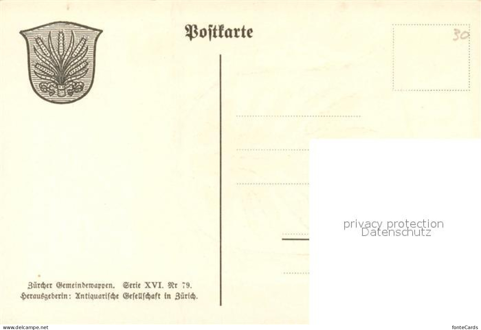 13707595 Obfelden ZH Wappen Serie Zuercher Gemeindewappen Serie XVI Nr. 79  - Sonstige & Ohne Zuordnung