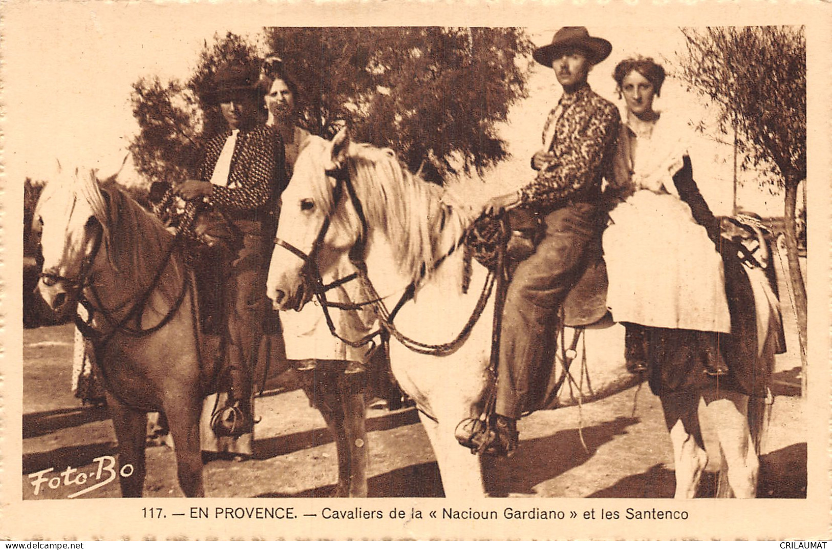 13-PROVENCE FOLKLORE CAVALIERS DE LA NACIOUN GARDIANO-N°T5090-G/0221 - Autres & Non Classés