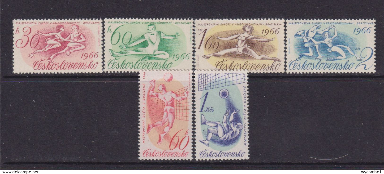 CZECHOSLOVAKIA  - 1966 Sports Events Set Never Hinged Mint - Unused Stamps
