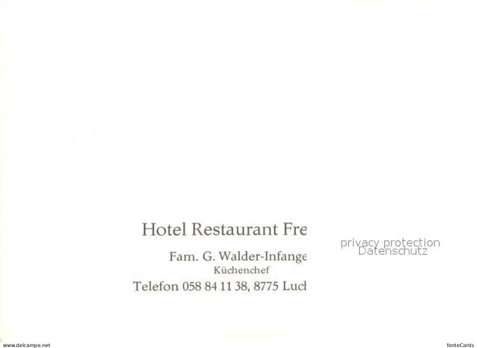 13651825 Luchsingen Hotel Restaurant Freihof Zeichnung Kuenstlerkarte Luchsingen - Other & Unclassified