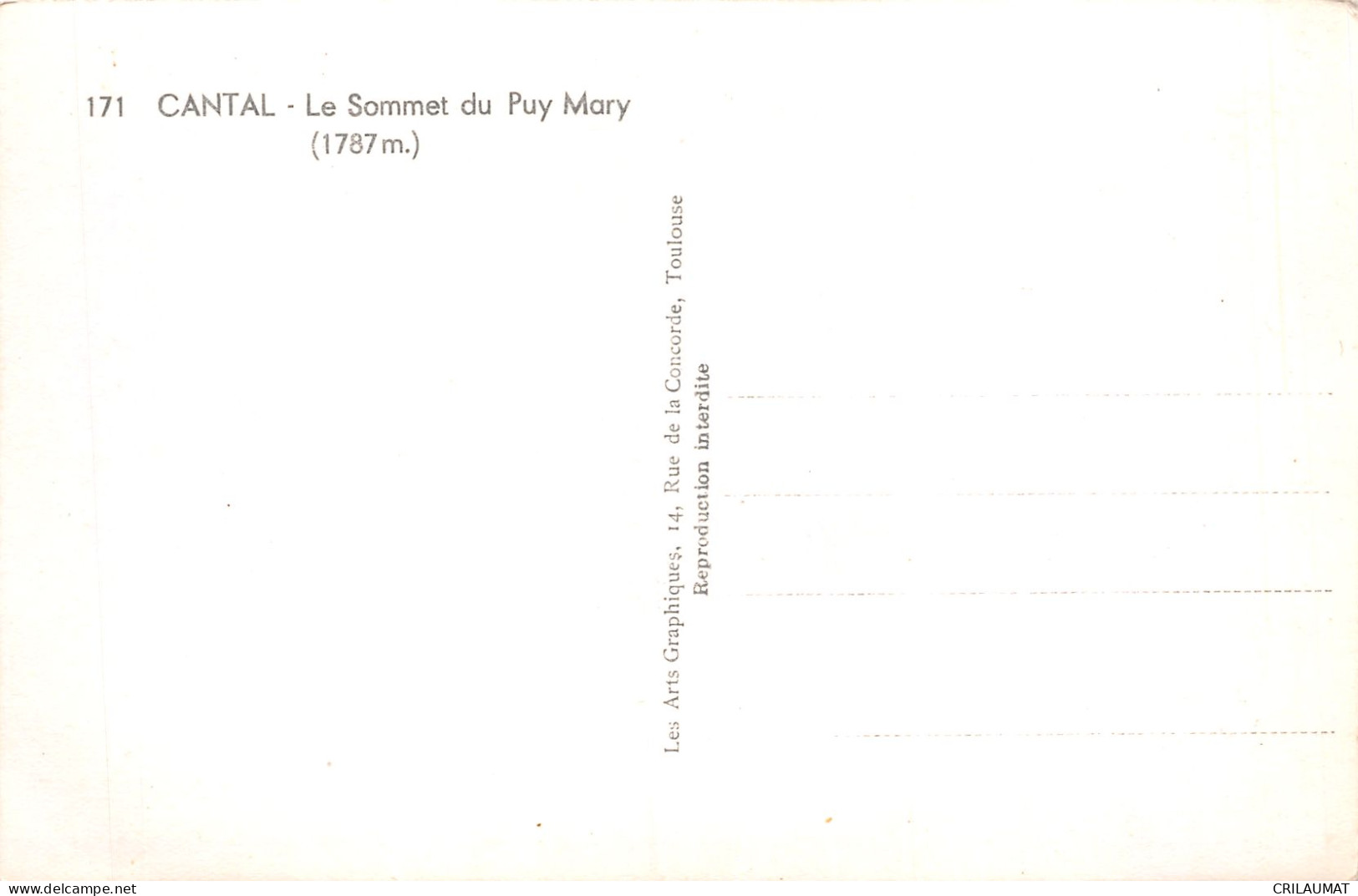 15-PUY MARY-N°T5091-F/0341 - Sonstige & Ohne Zuordnung
