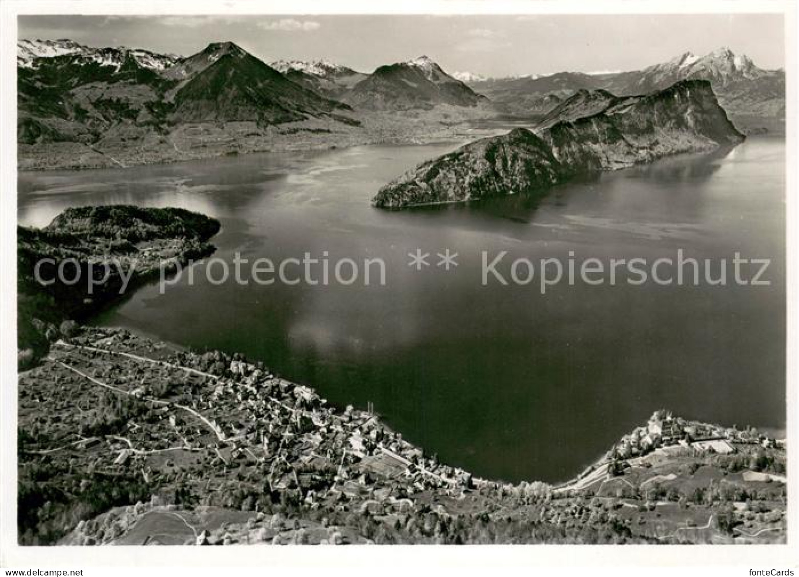 13647315 Vitznau Vierwaldstaettersee Blick Vom Rigi Dossen Mit Buochser Und Stan - Otros & Sin Clasificación