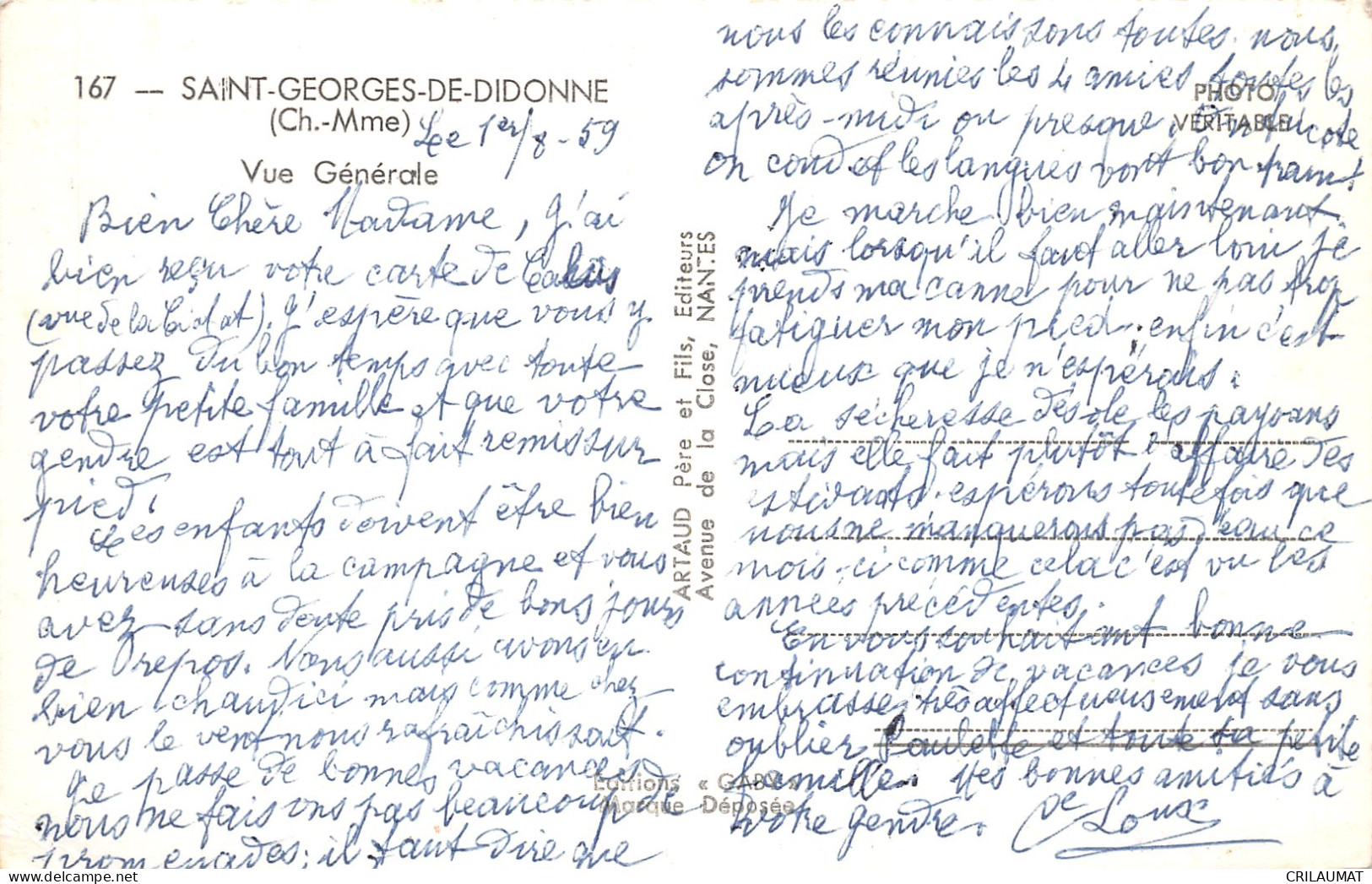 17-SAINT GEORGES DE DIDONNE-N°T5091-F/0325 - Saint-Georges-de-Didonne