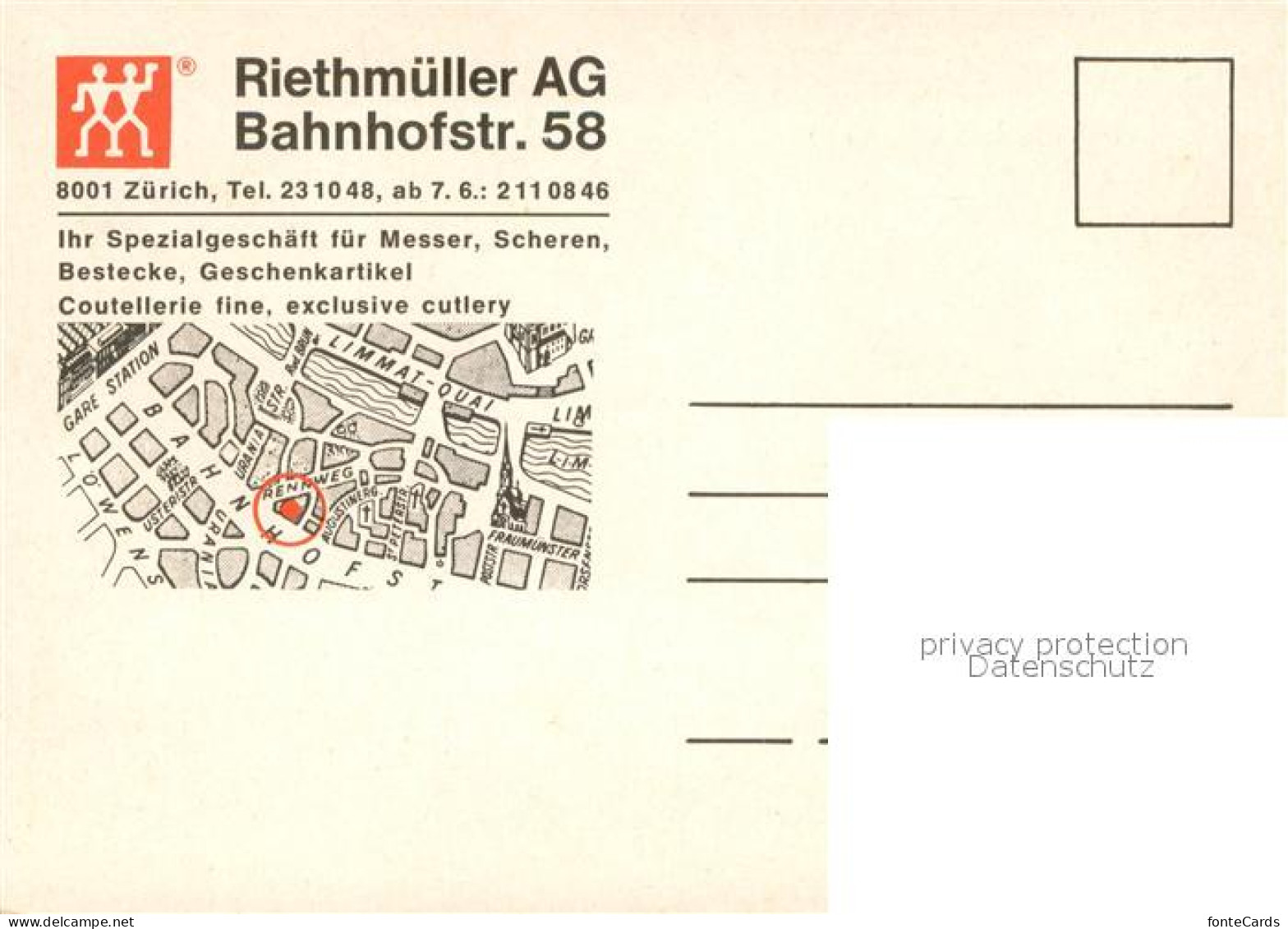 13646975 Zuerich ZH Riethmueller AG Spezialgeschaeft Zuerich ZH - Autres & Non Classés