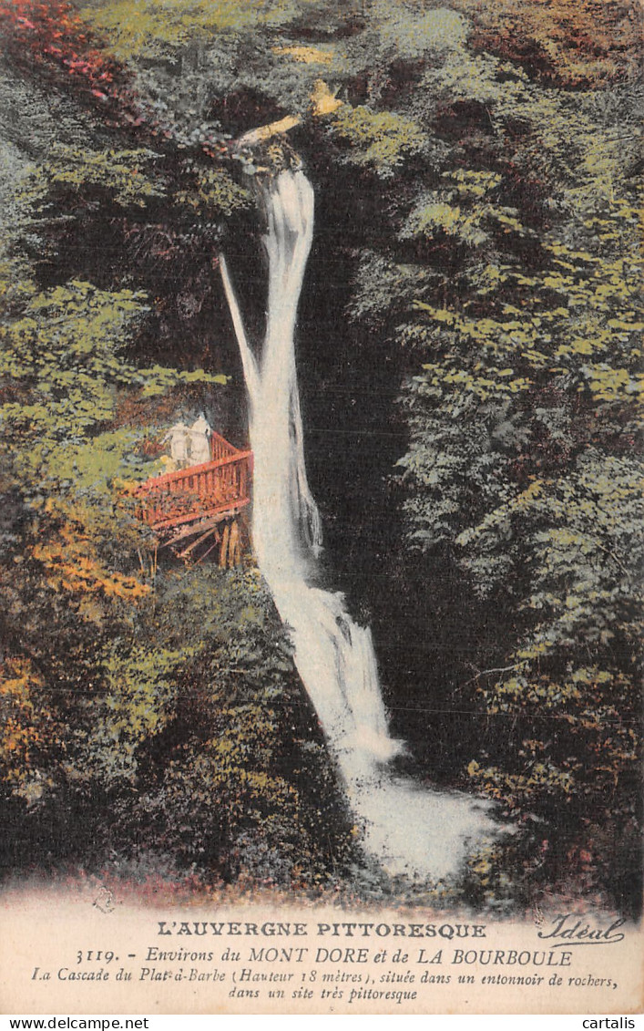 63-LA BOURBOULE CASCADE DU PLAT A BARBE-N°4462-B/0391 - La Bourboule