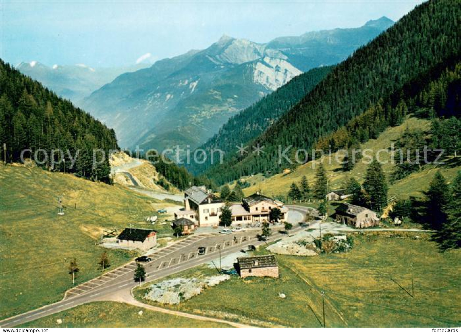 13634815 Col De La Forclaz Route Martigny Chamonix Hotel Et Vue Sur Les Alpes Be - Autres & Non Classés