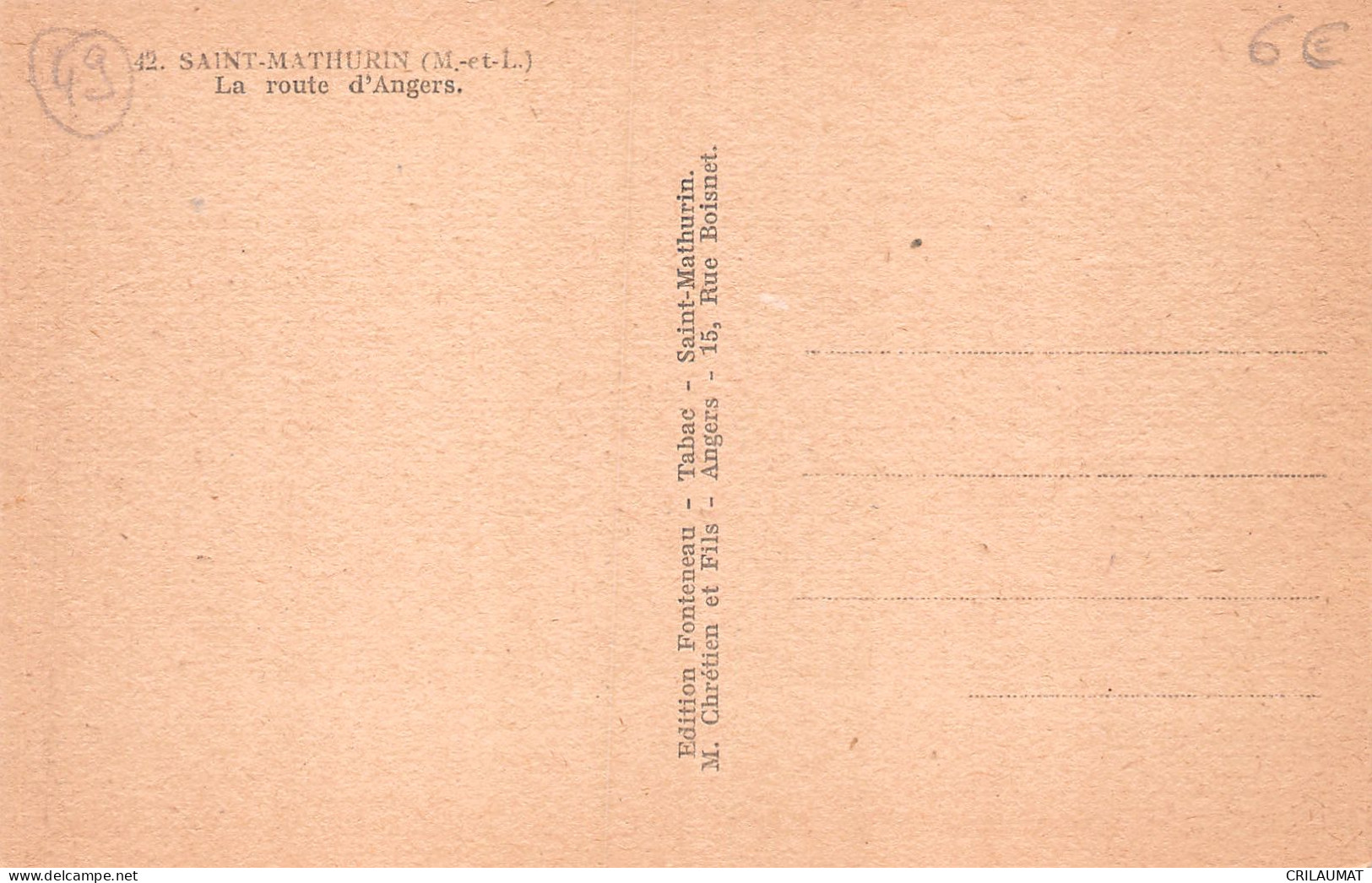 49-SAINT MATHURIN-N°T5091-G/0119 - Other & Unclassified