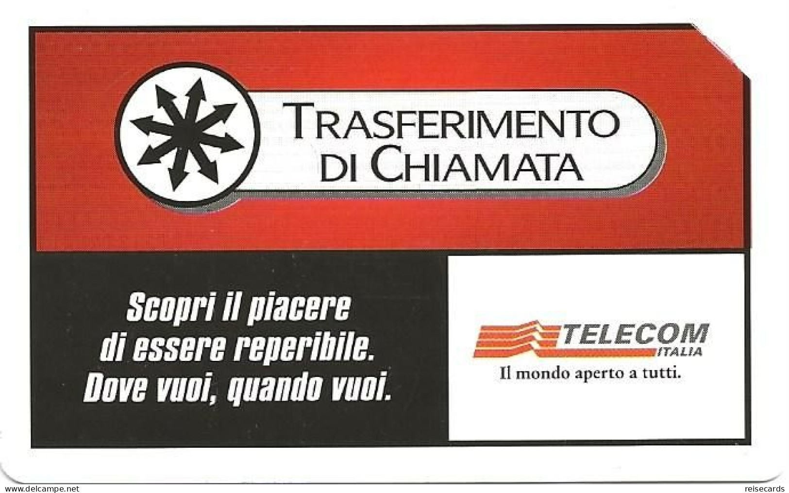 Italy: Telecom Italia - Trasferimento Di Chiamata (21mm) - Öff. Werbe-TK