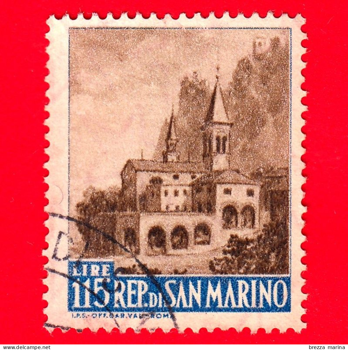 SAN MARINO - Usato - 1961 - Vedute Di San Marino - Mercato Coperto - 115 - Oblitérés